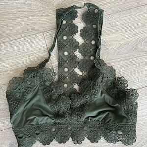 Aerie Olive Lace Bralette